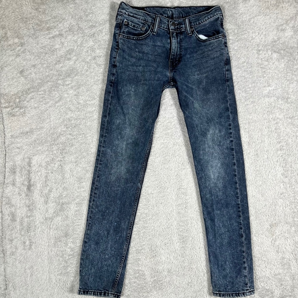 Levis 511 Slim Fit Jeans Mens 30x30 Dark Acid Wash Black Stretch Denim